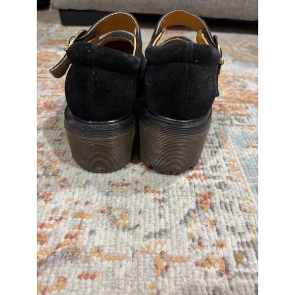 Dr Martens Made in England Brogue VTG 90s Mary Jane Shoe Suede Leather UK 5 US 7 - Picture 6 of 7